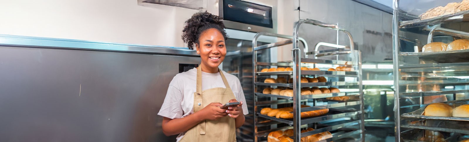 Merchant at bakery Banner