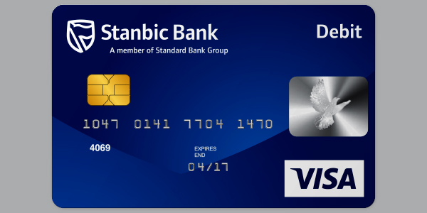 Blue debit card